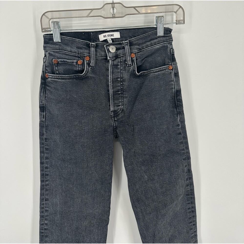 RE/DONE Stove Pipe Jean Stoned Noir Black Straight
Leg Raw Hem 70s High-Rise 25 View 3